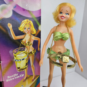 Vintage 60s-70s Poynter Go Go Girl Drink Mixer Doll READ. Forda W/ Original Box!
